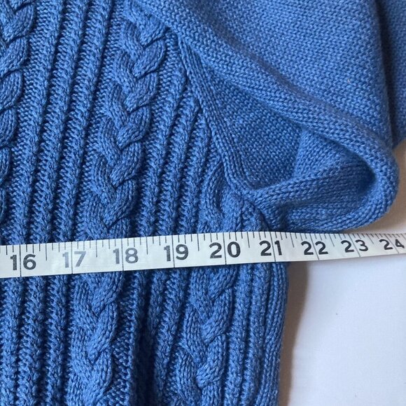 Jos A Bank Heavy Blue Cotton Sweater Size Large - Picture 3 of 6